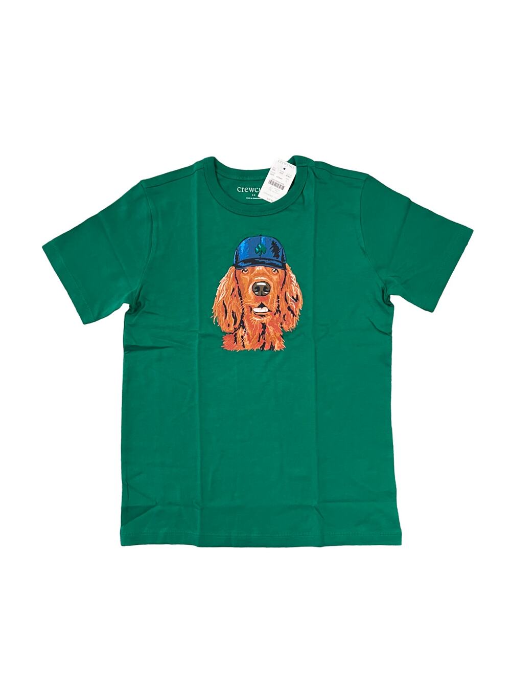NWT J. Crew Boys' Green W/St. Patrick's Day Dog Graphic Tee